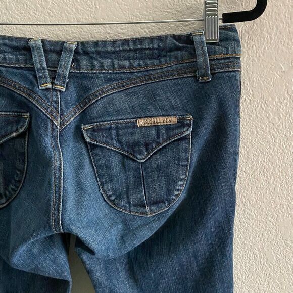 Y2K VTG William Rast Madison Flare Trouser Low Rise Jeans 28 x 32 Snap Button - Picture 5 of 10